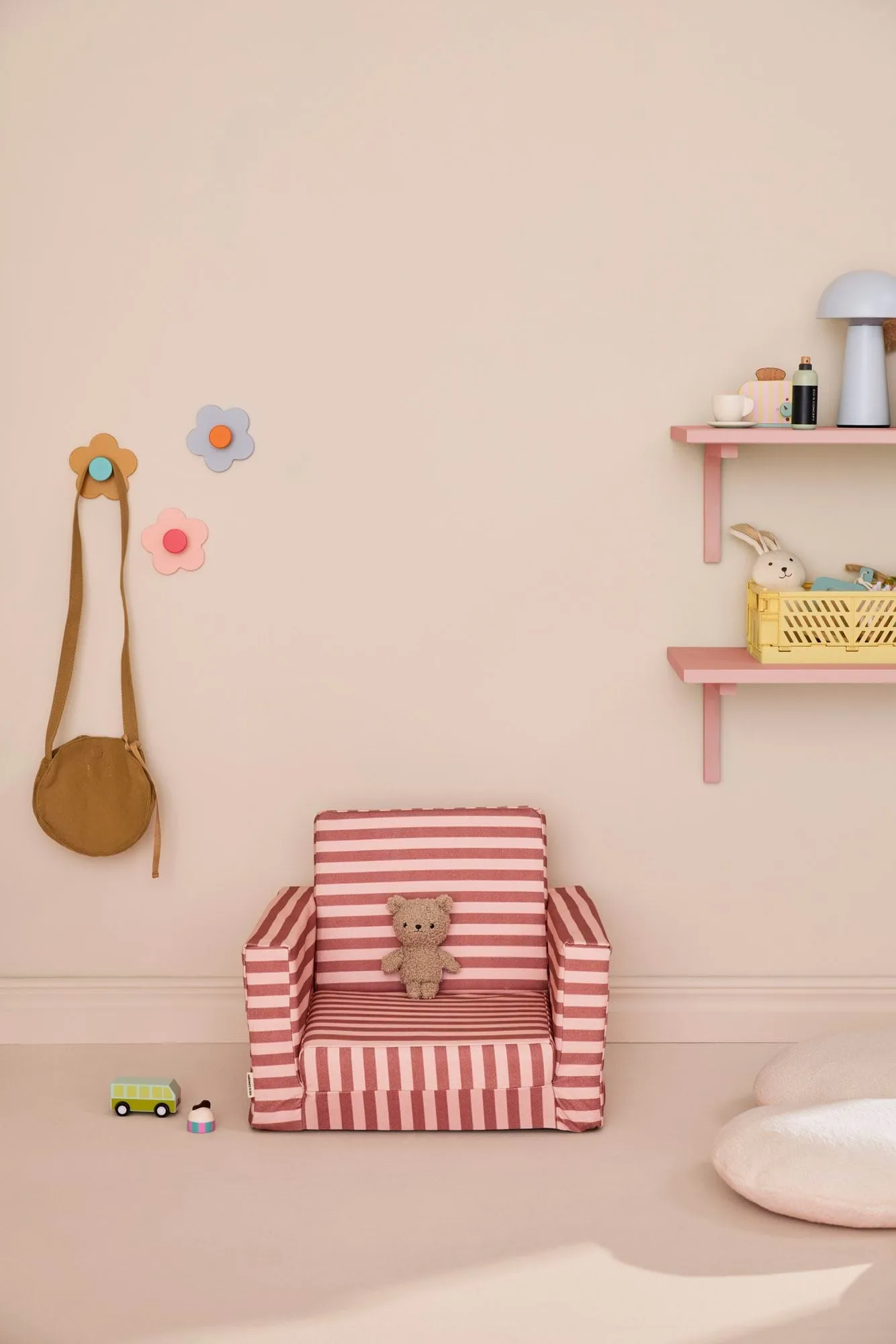 Poltrona pieghevole Kid's Base, Rosa marrone Kid's Concept