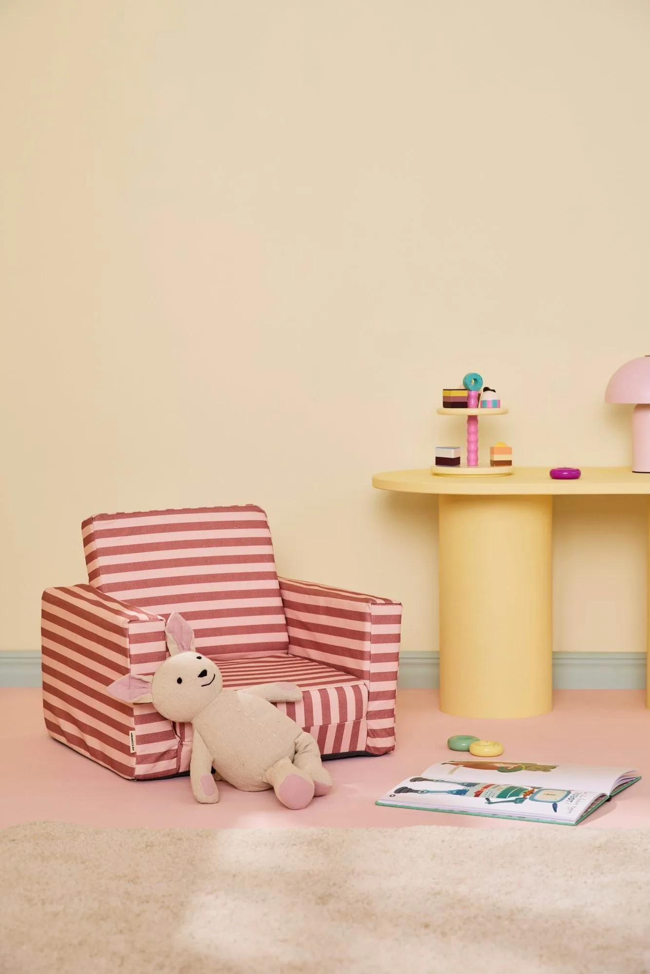 Poltrona pieghevole Kid's Base, Rosa marrone Kid's Concept
