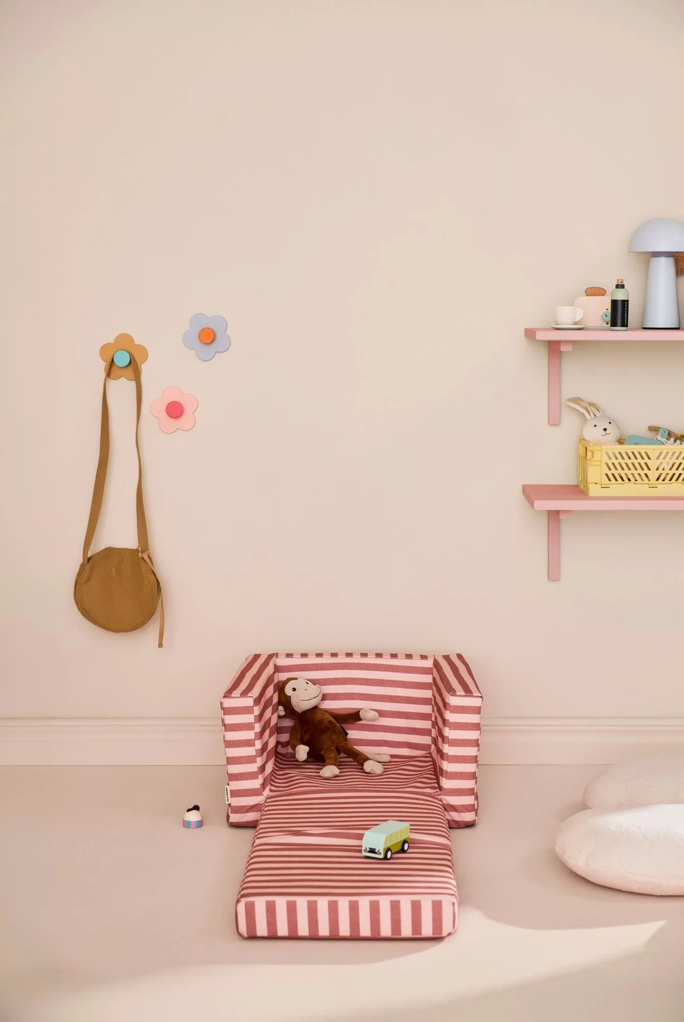 Poltrona pieghevole Kid's Base, Rosa marrone Kid's Concept