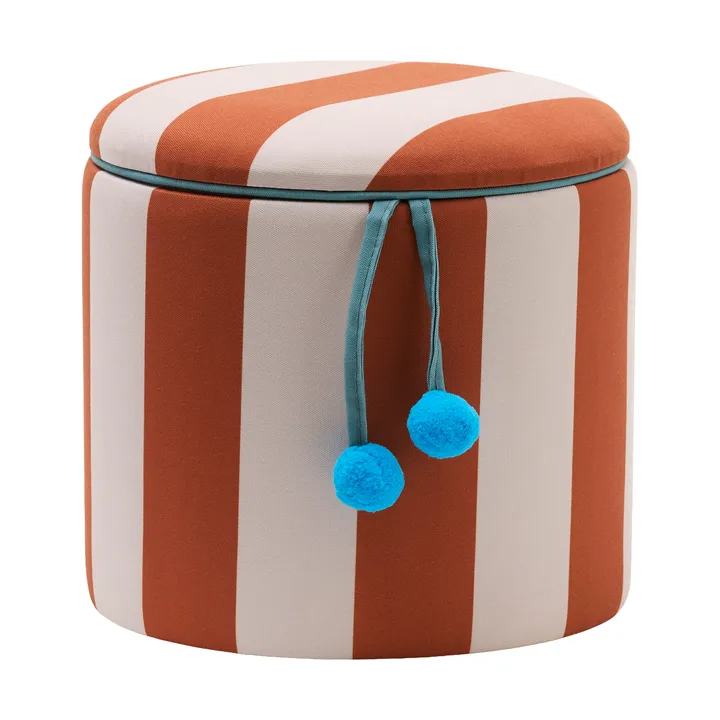 Pouf cilindrico con contenitore - Marrone, Ø40x30,5 cm - Kid's Concept