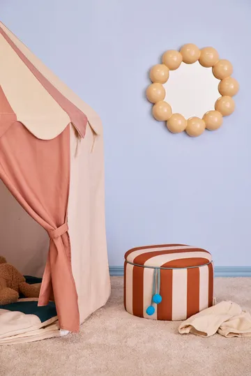 Pouf cilindrico con contenitore - Marrone, Ø40x30,5 cm - Kid's Concept