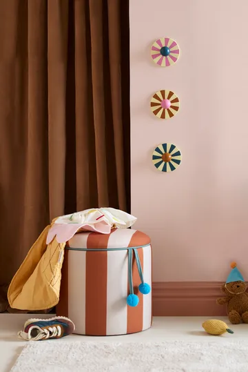 Pouf cilindrico con contenitore - Marrone, Ø40x30,5 cm - Kid's Concept