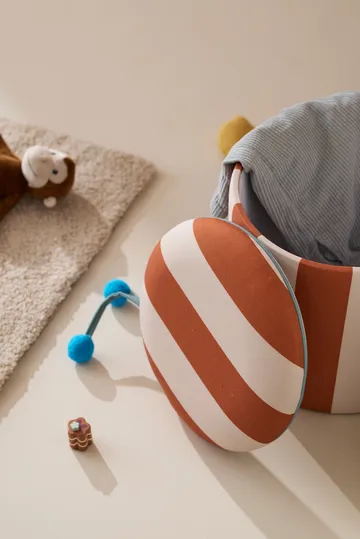 Pouf cilindrico con contenitore - Marrone, Ø40x30,5 cm - Kid's Concept