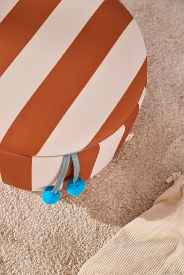 Pouf cilindrico con contenitore - Marrone, Ø40x30,5 cm - Kid's Concept