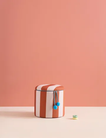 Pouf cilindrico con contenitore - Marrone, Ø40x30,5 cm - Kid's Concept