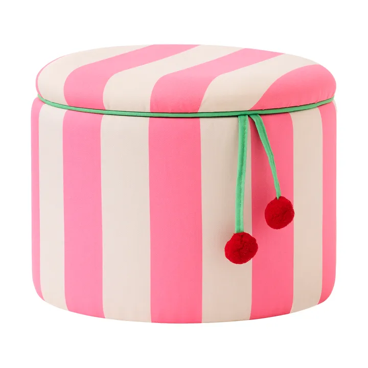 Pouf cilindrico con contenitore - Rosa, Ø40x30,5 cm - Kid's Concept