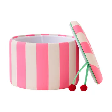 Pouf cilindrico con contenitore - Rosa, Ø40x30,5 cm - Kid's Concept