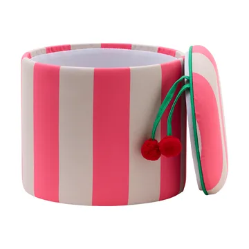 Pouf cilindrico con contenitore - Rosa, Ø40x30,5 cm - Kid's Concept