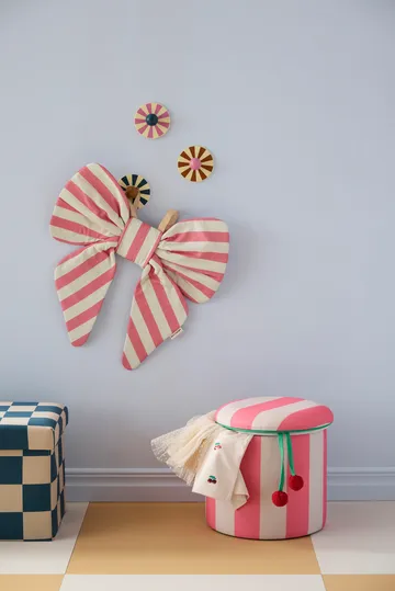 Pouf cilindrico con contenitore - Rosa, Ø40x30,5 cm - Kid's Concept