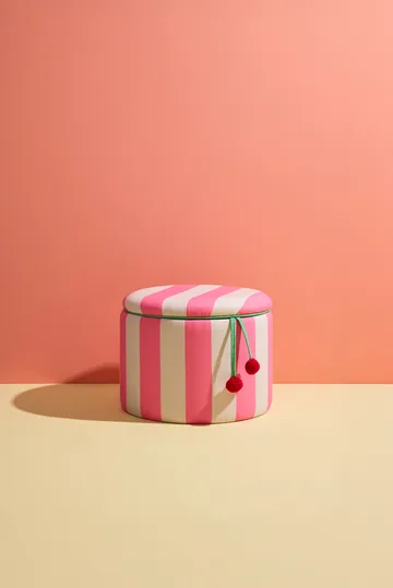 Pouf cilindrico con contenitore - Rosa, Ø40x30,5 cm - Kid's Concept