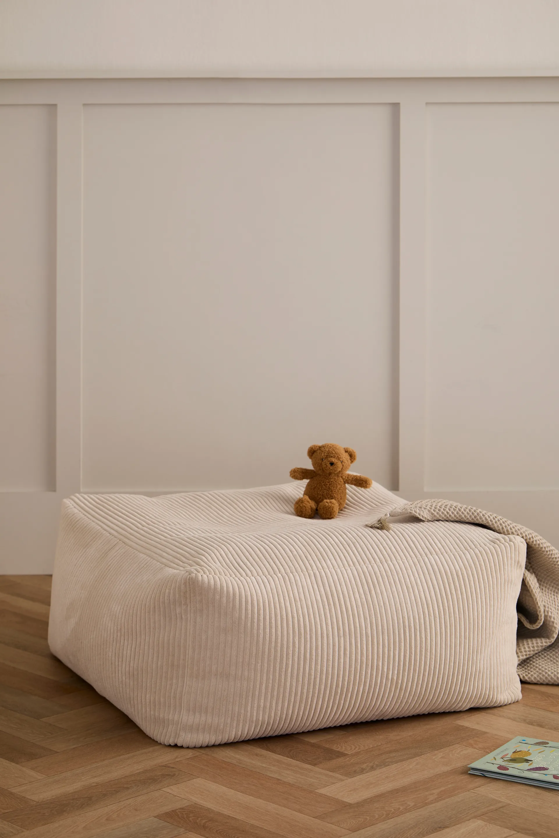 Pouf da seduta per bambini Kid's Base 85x85x34 cm, Naturale bianco Kid's Concept