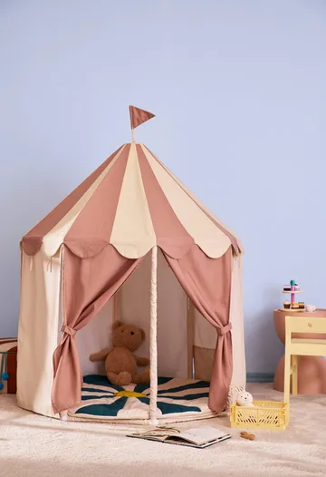 Tenda a padiglione Kid's Base - Riga marrone - Kid's Concept