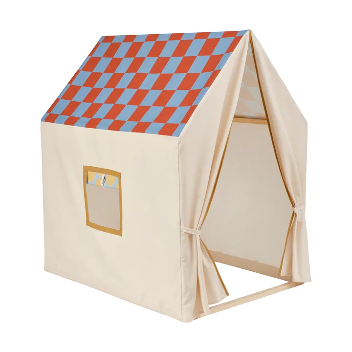 Tenda da gioco per bambini, 110x80x124 cm - Quadretto blu carta da zucchero - Kid's Concept