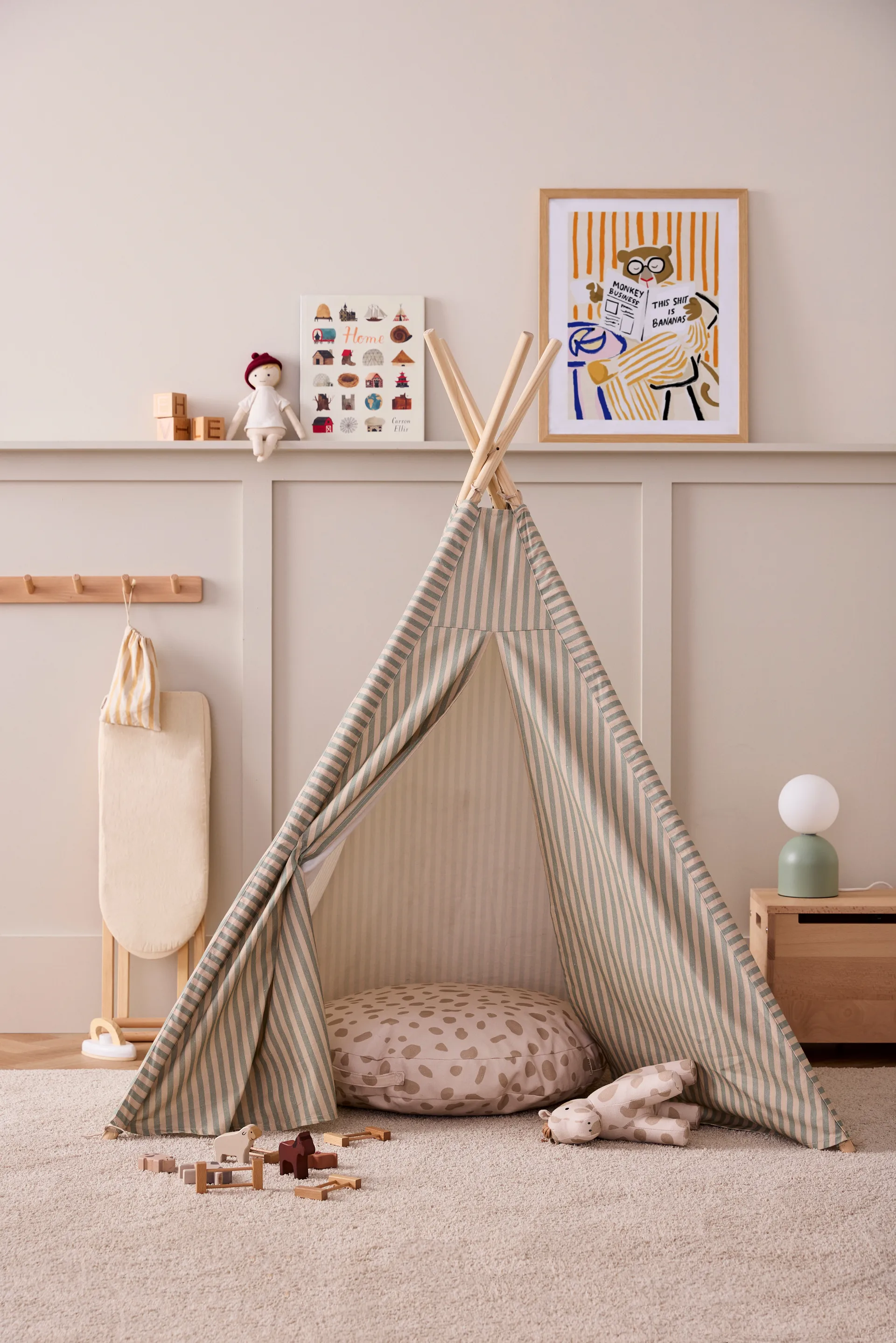 Tenda Kid's Base a tipìa 100x95x140 cm, Bordo Kid's Concept