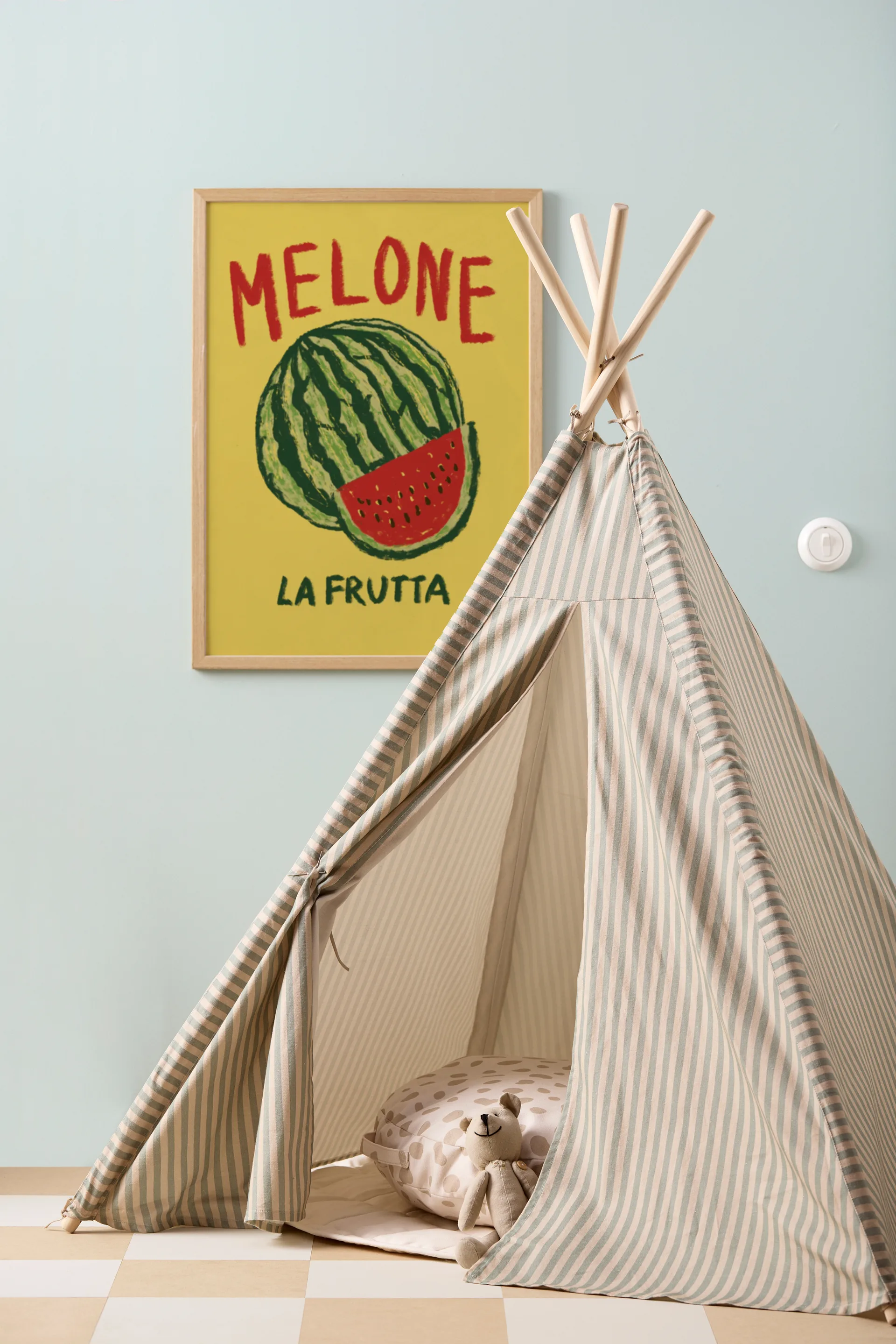 Tenda Kid's Base a tipìa 100x95x140 cm, Bordo Kid's Concept