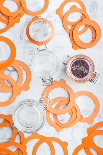 Anelli in gomma Kilner standard - Arancione, 0,35-2 L, confezione da 6 - Kilner