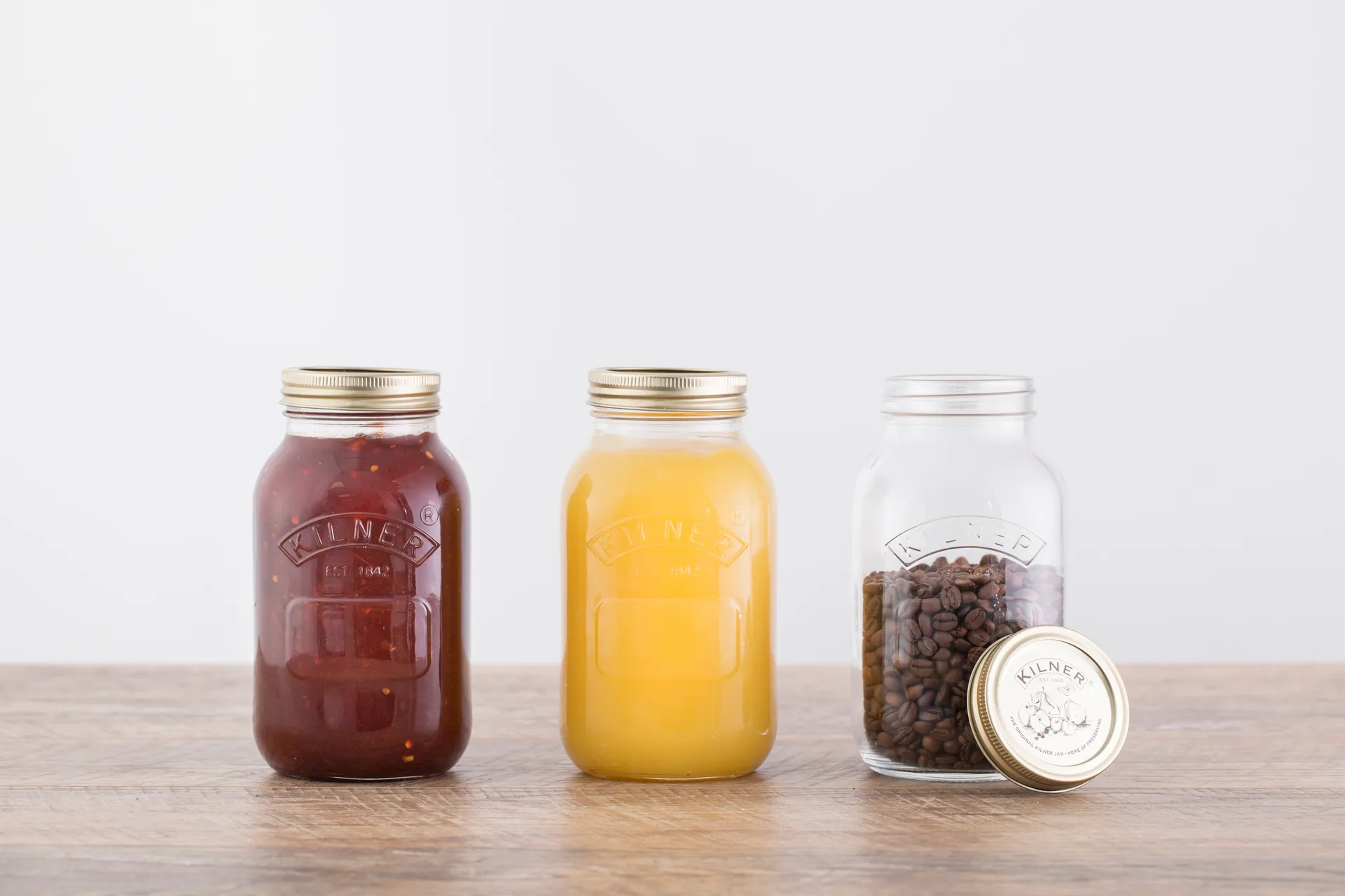 Barattolo per conserve rotondo Kilner, Chiaro-oro, 1 L Kilner
