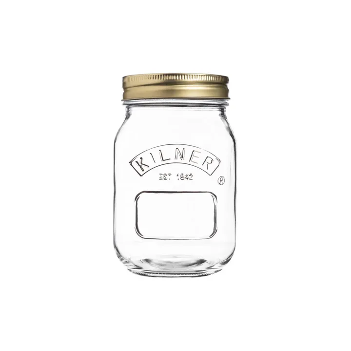 Barattolo per conserve rotondo Kilner - Trasparente-oro, 0,5 L - Kilner