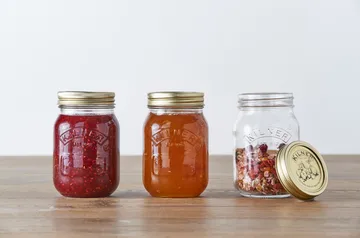 Barattolo per conserve rotondo Kilner - Trasparente-oro, 0,5 L - Kilner