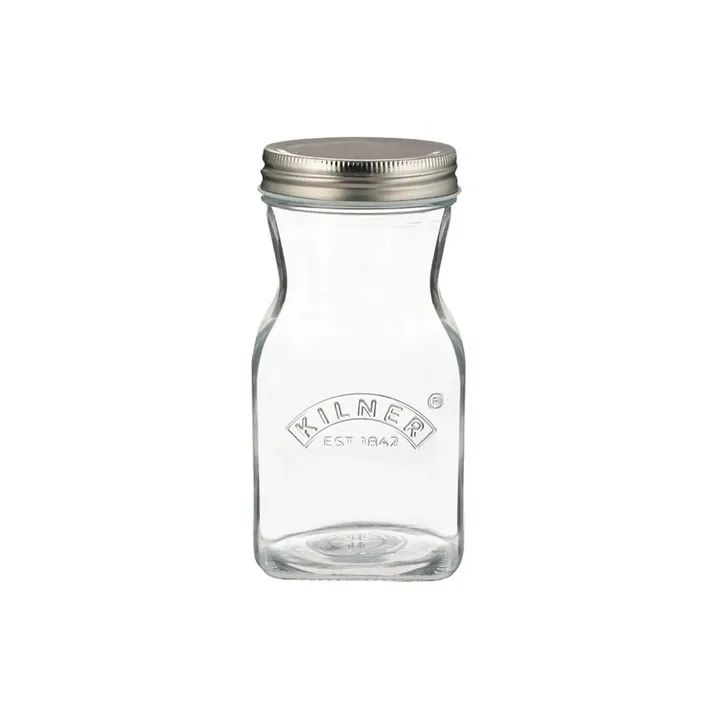 Bottiglia per succo e salsa Kilner - Trasparente-acciaio inox, 0,5 L - Kilner