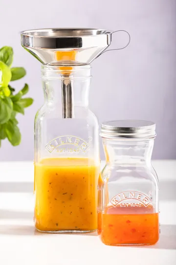 Bottiglia per succo e salsa Kilner - Trasparente-acciaio inox, 0,5 L - Kilner