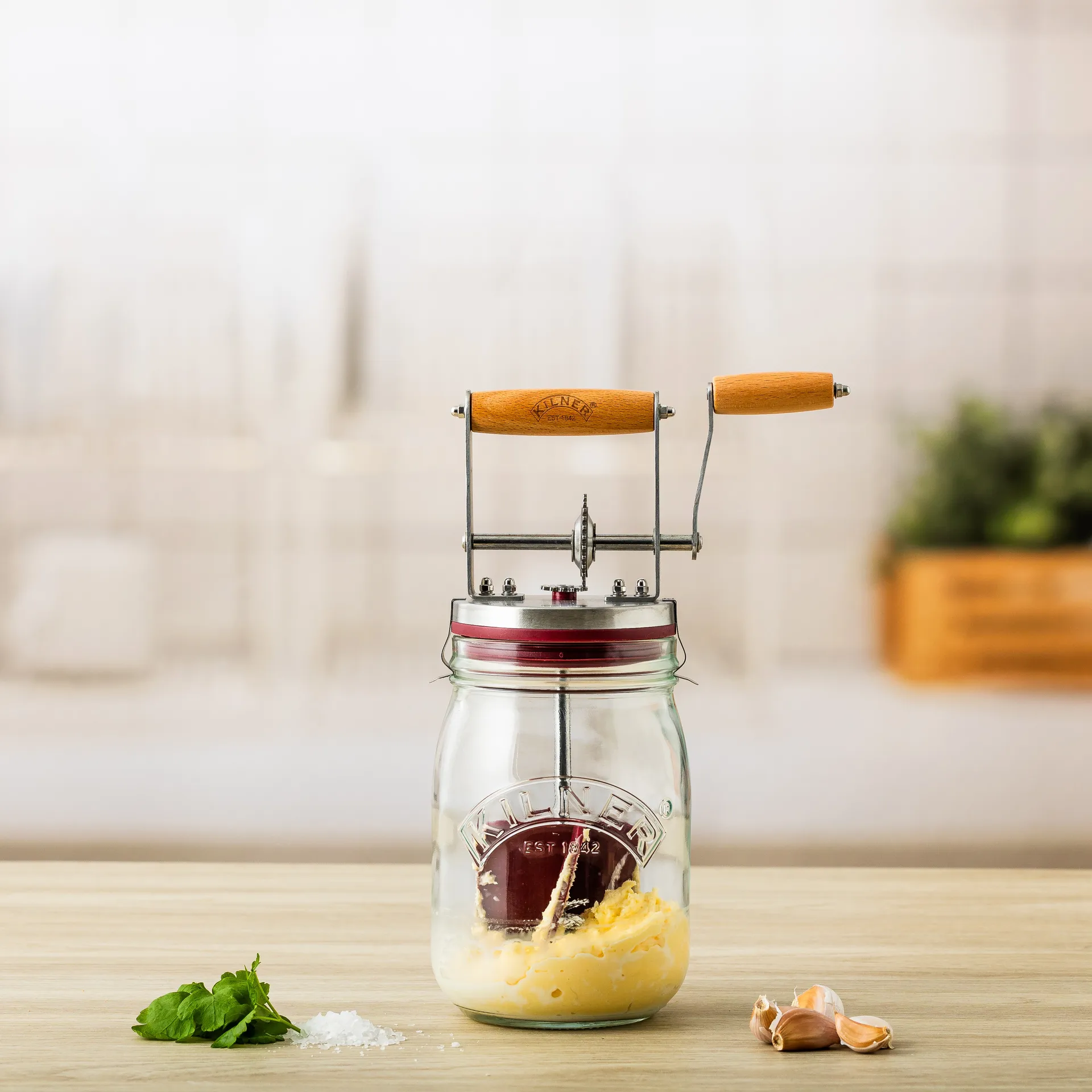 Churn di burro Kilner, Chiaro-rosso, 1 L Kilner