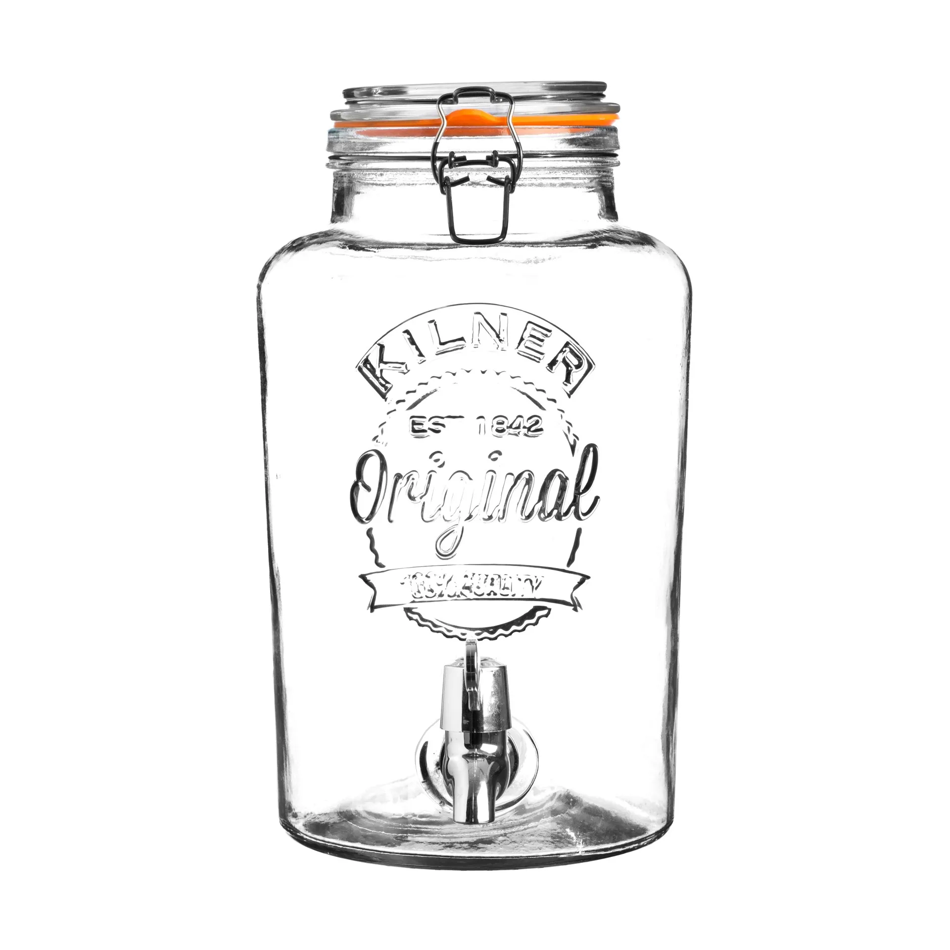 Distributore di bevande Kilner con rubinetto, Chiaro-acciaio inossidabile, 8 L Kilner