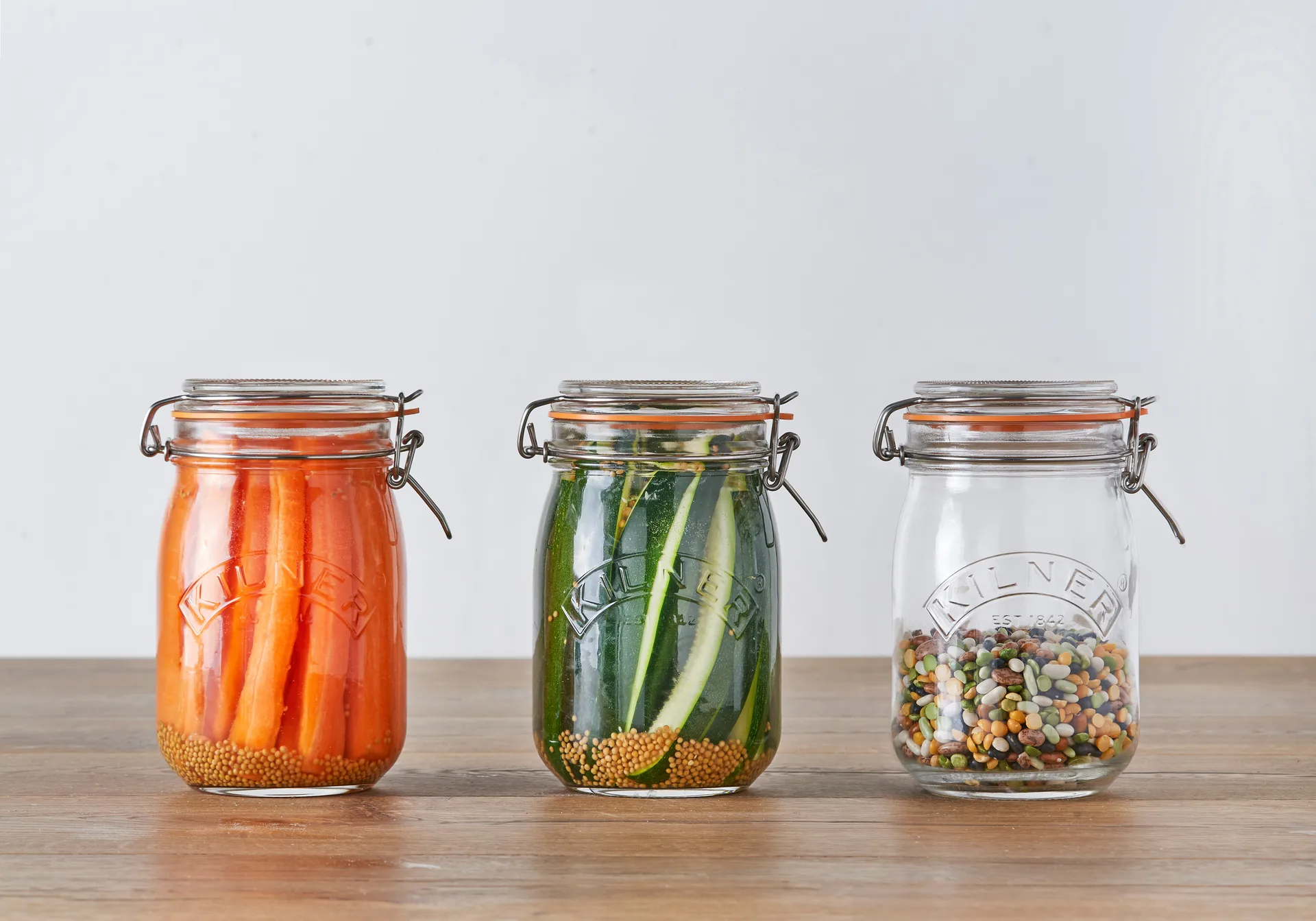Kilner barattolo rotondo con chiusura a leva, Trasparente, 1 L Kilner