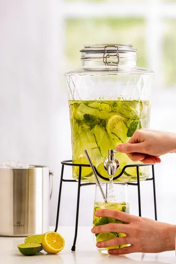 Kilner DIAMANT dispenser per bevande con rubinetto - Chiaro, 5 L - Kilner
