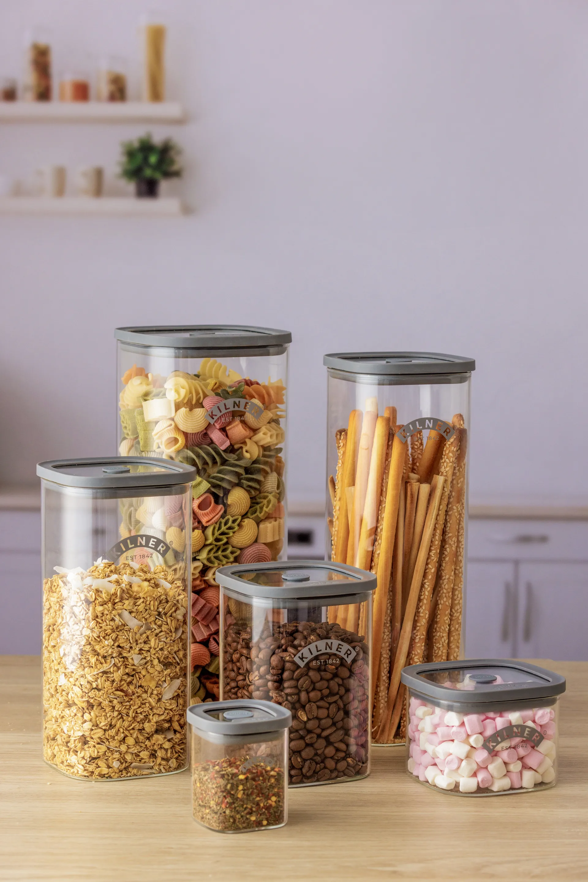 Kilner FRESH barattolo per conservazione, Trasparente-grigio, 1 L Kilner