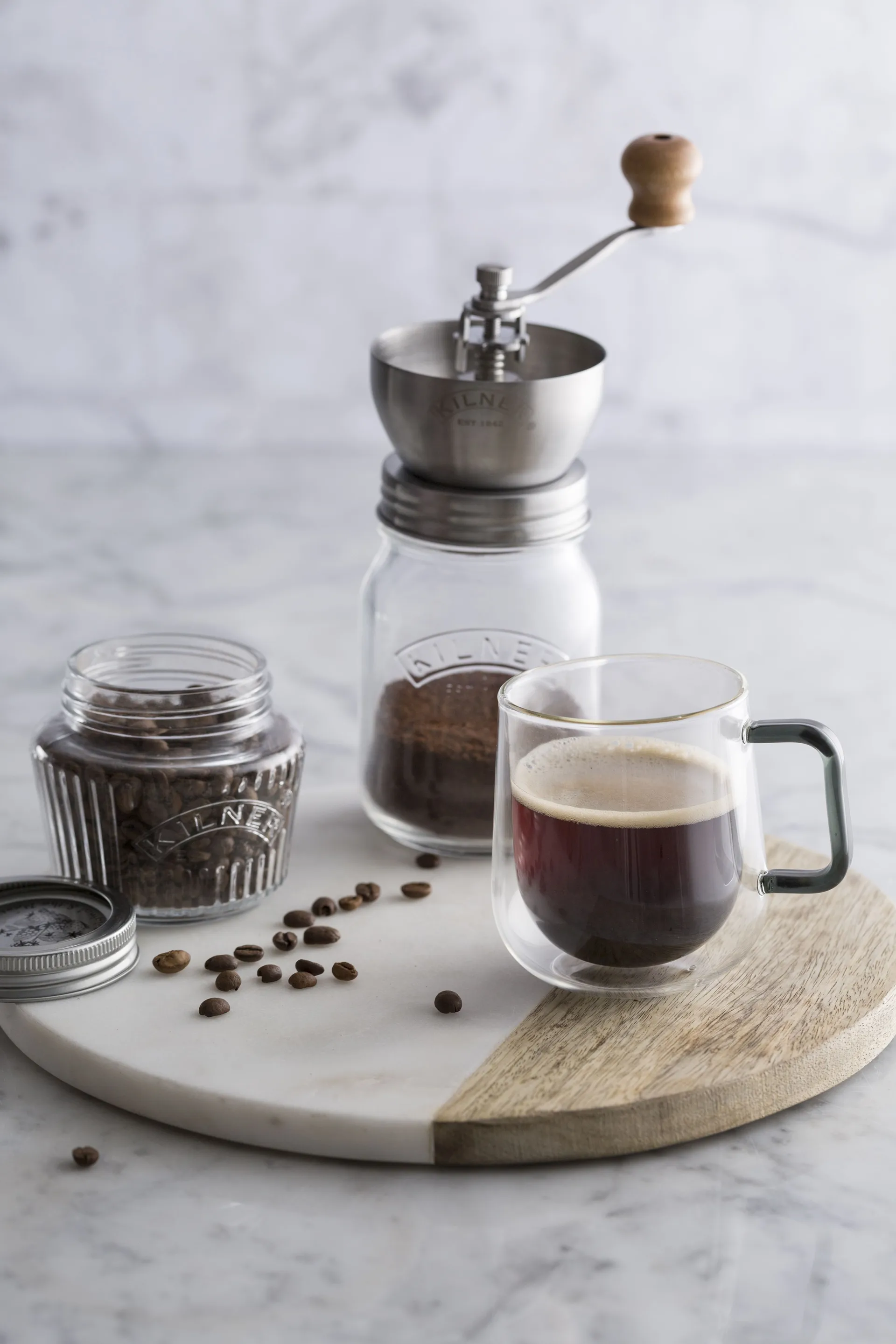Macinacaffè Kilner, Trasparente-acciaio inox, 0,5 L Kilner