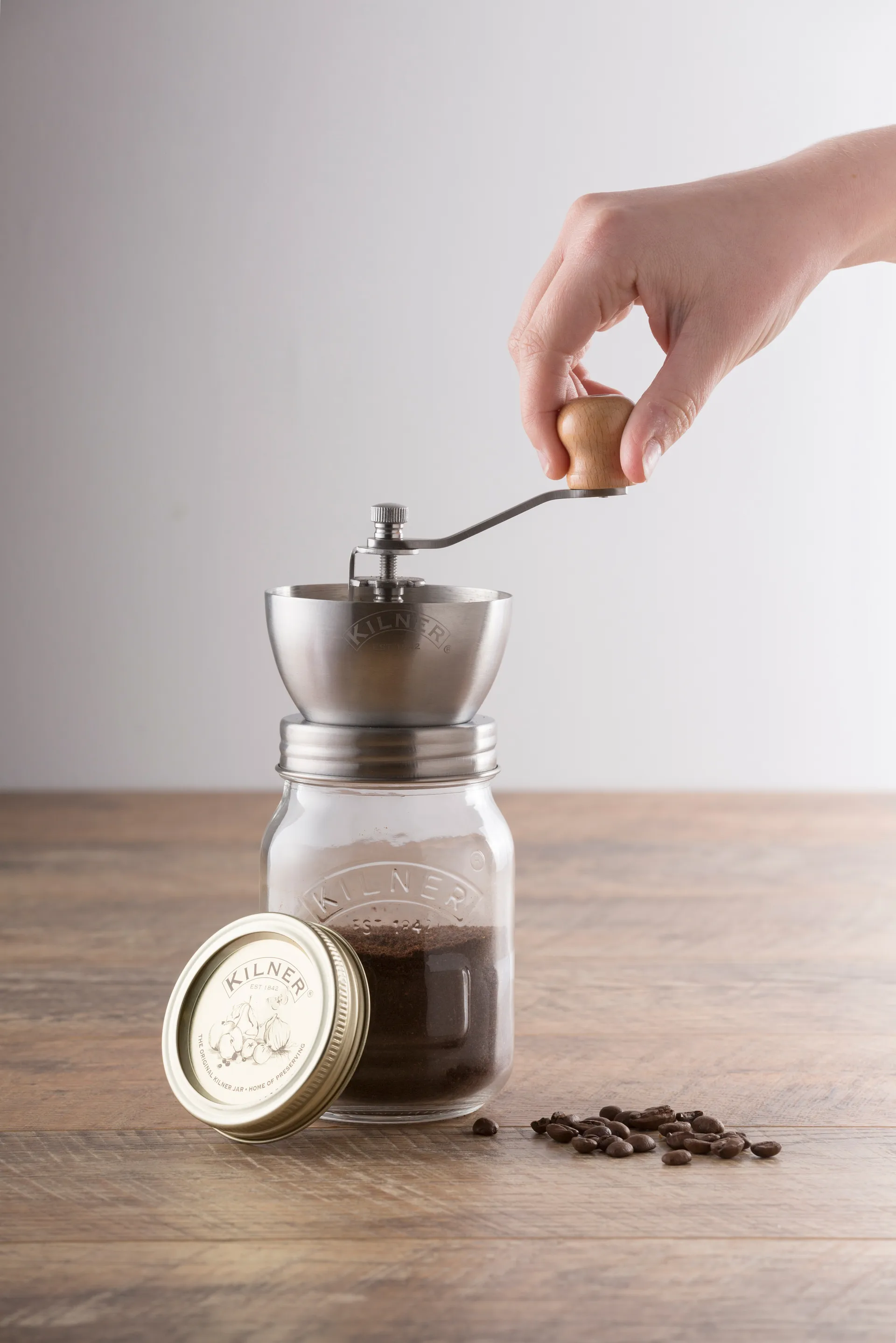 Macinacaffè Kilner, Trasparente-acciaio inox, 0,5 L Kilner