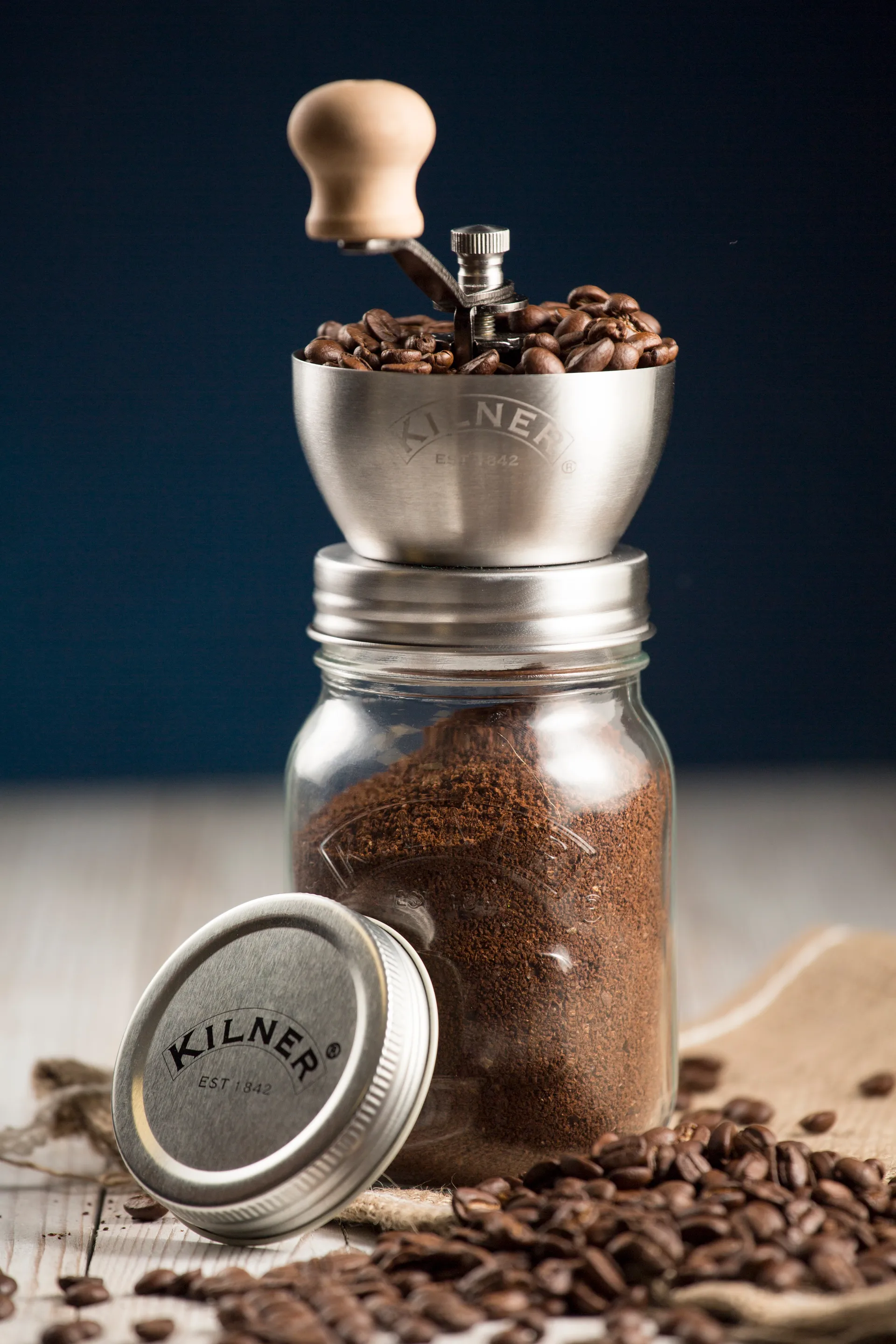 Macinacaffè Kilner, Trasparente-acciaio inox, 0,5 L Kilner