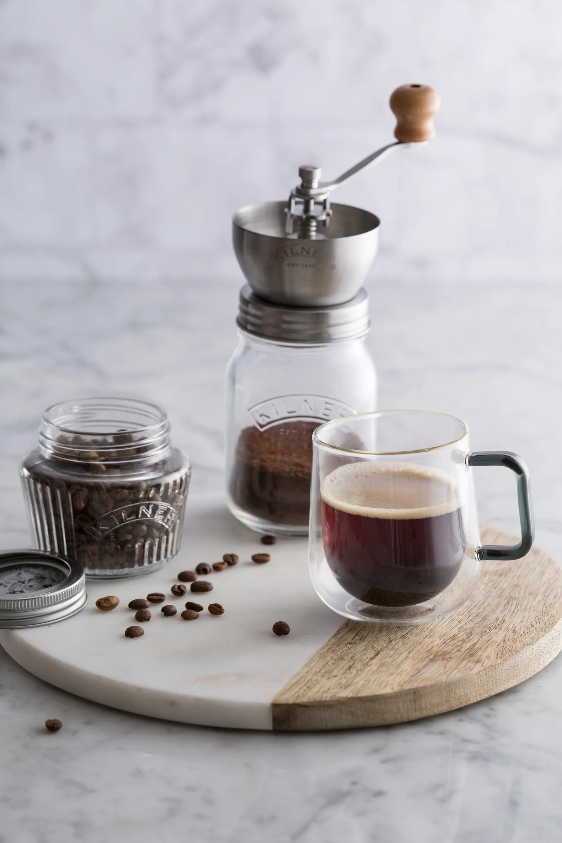 Macinacaffè Kilner, Trasparente-acciaio inox, 0,5 L Kilner