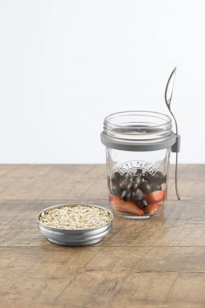 Set colazione ciotola di vetro + cucchiaio, 0,35 L Kilner
