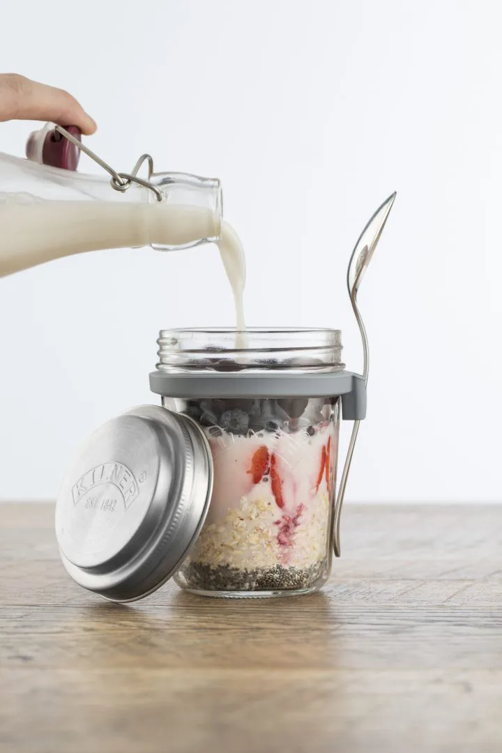 Set colazione ciotola di vetro + cucchiaio, 0,35 L Kilner