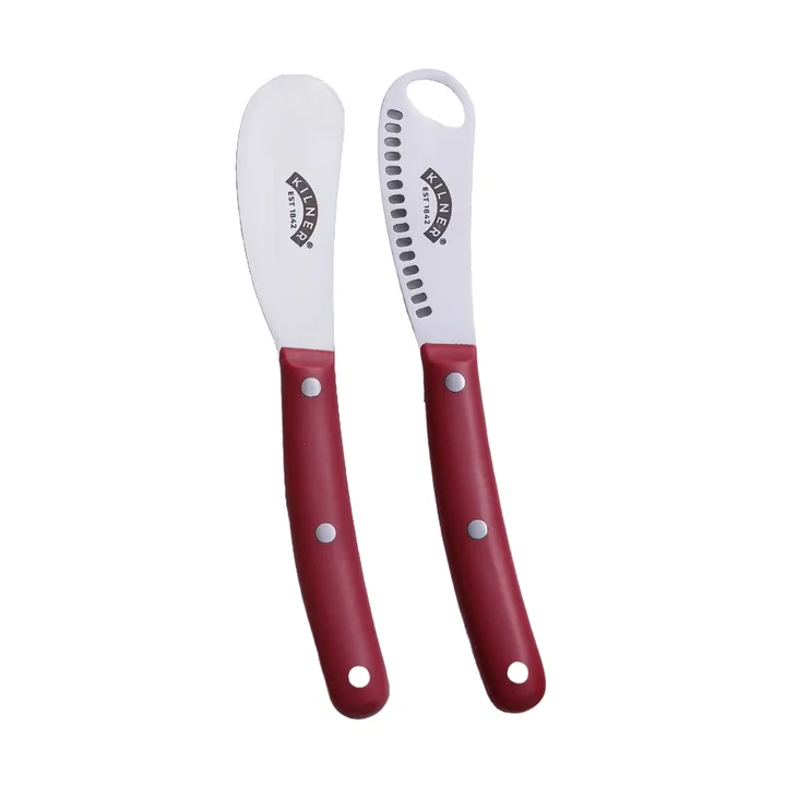 Set di coltelli da burro Kilner - Rosso-acciaio inossidabile - Kilner