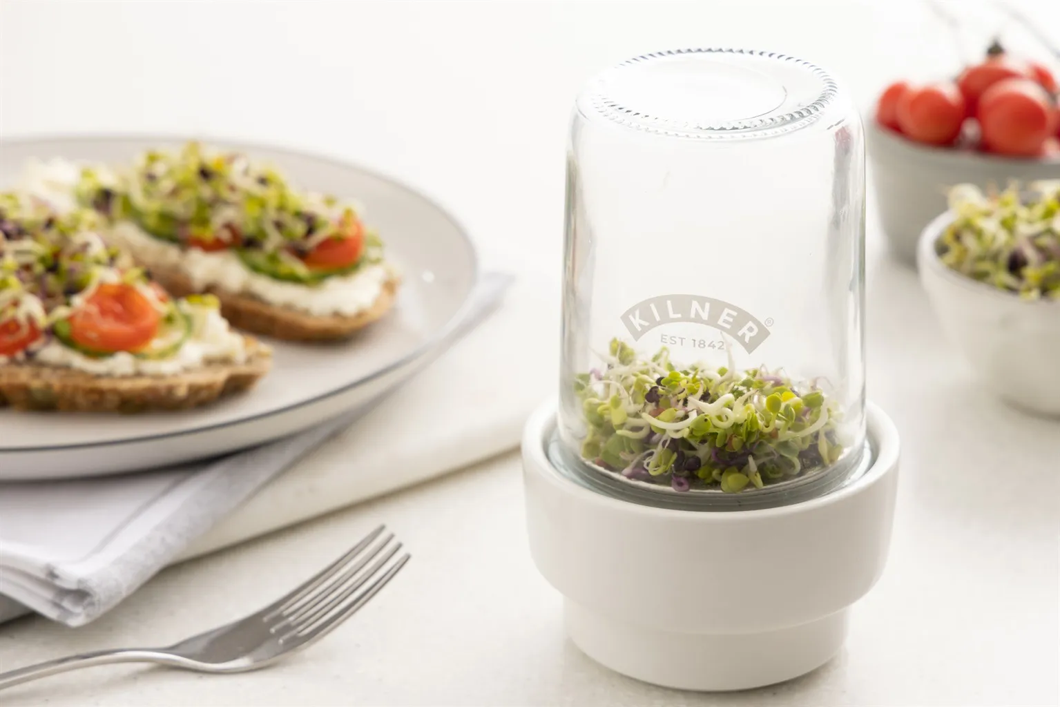 Set per germinazione Kilner, Chiaro-bianco, 500 ml Kilner