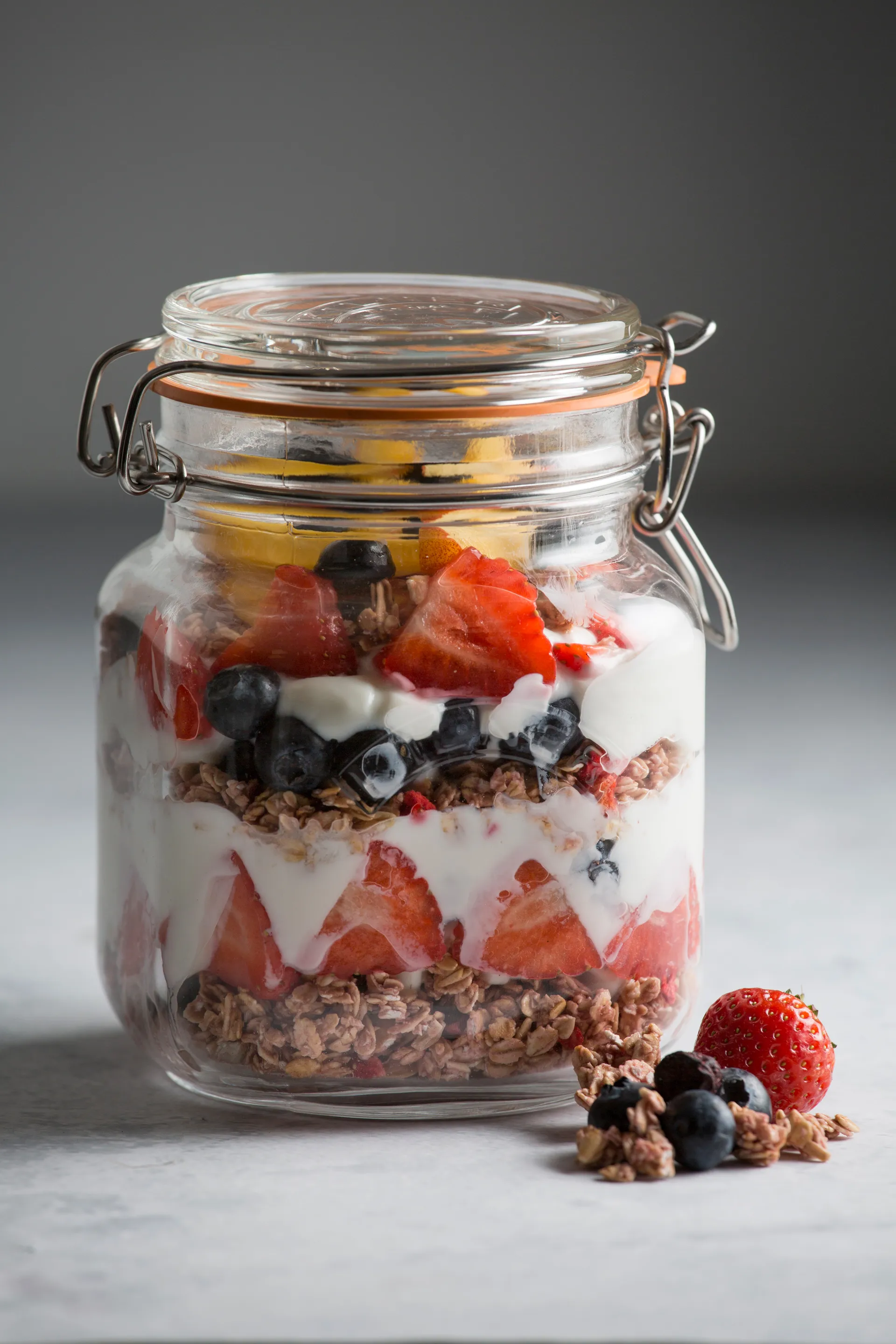Vasetto per conserve Kilner quadrato con chiusura a leva, Trasparente, 1 L Kilner
