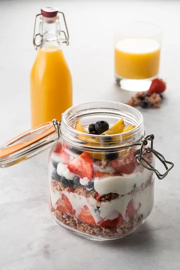 Vasetto per conserve Kilner quadrato con chiusura a leva - Trasparente, 1 L - Kilner