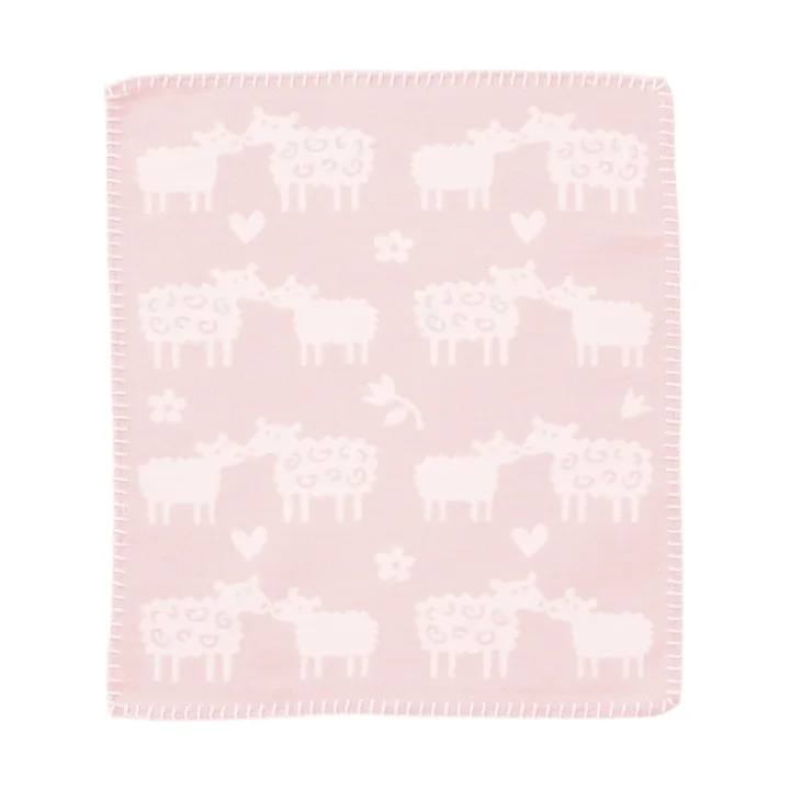 Bää copertina coccola - Rosa soft, 34x40 cm - Klippan Yllefabrik