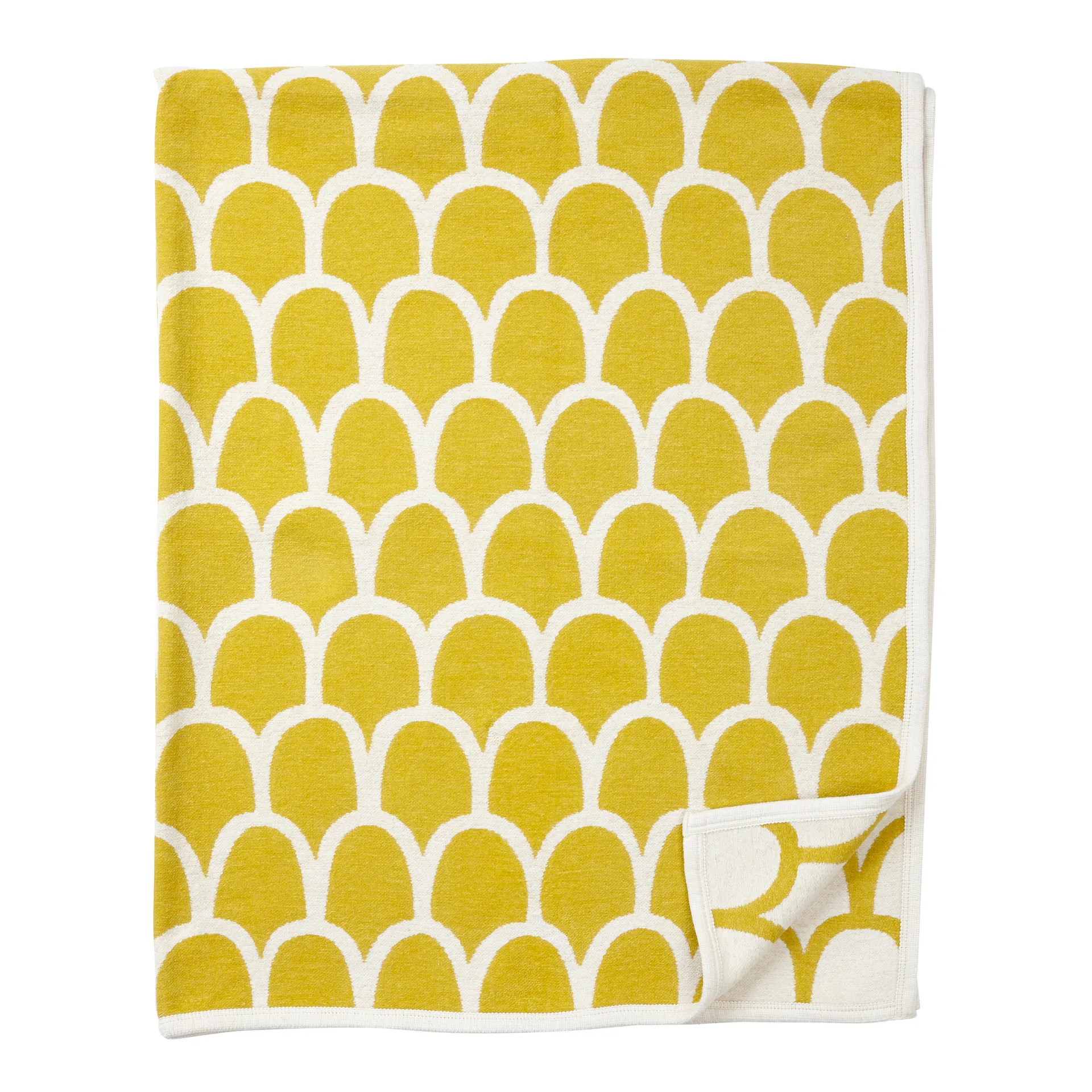 Coperta in ciniglia Feathers , giallo Klippan Yllefabrik