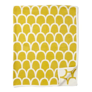 Coperta in ciniglia Feathers  - giallo - Klippan Yllefabrik