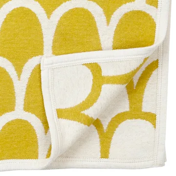 Coperta in ciniglia Feathers  - giallo - Klippan Yllefabrik