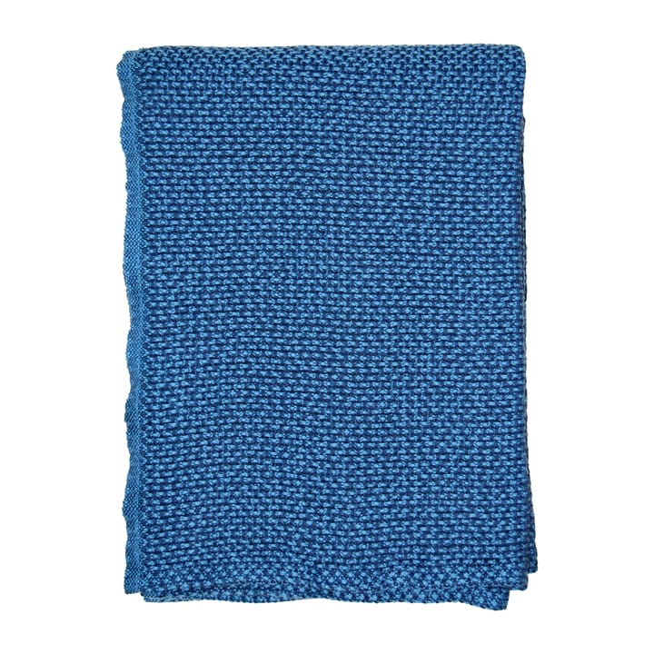 Coperta in cotone Basket 130x180 cm - Sea blue (blu) - Klippan Yllefabrik