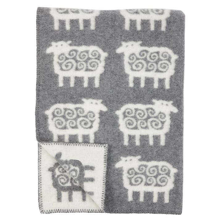 Coperta in lana di pecora - grigio 90x130 cm - Klippan Yllefabrik