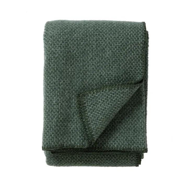 Coperta in lana Domino - Verde, 130x180 cm - Klippan Yllefabrik