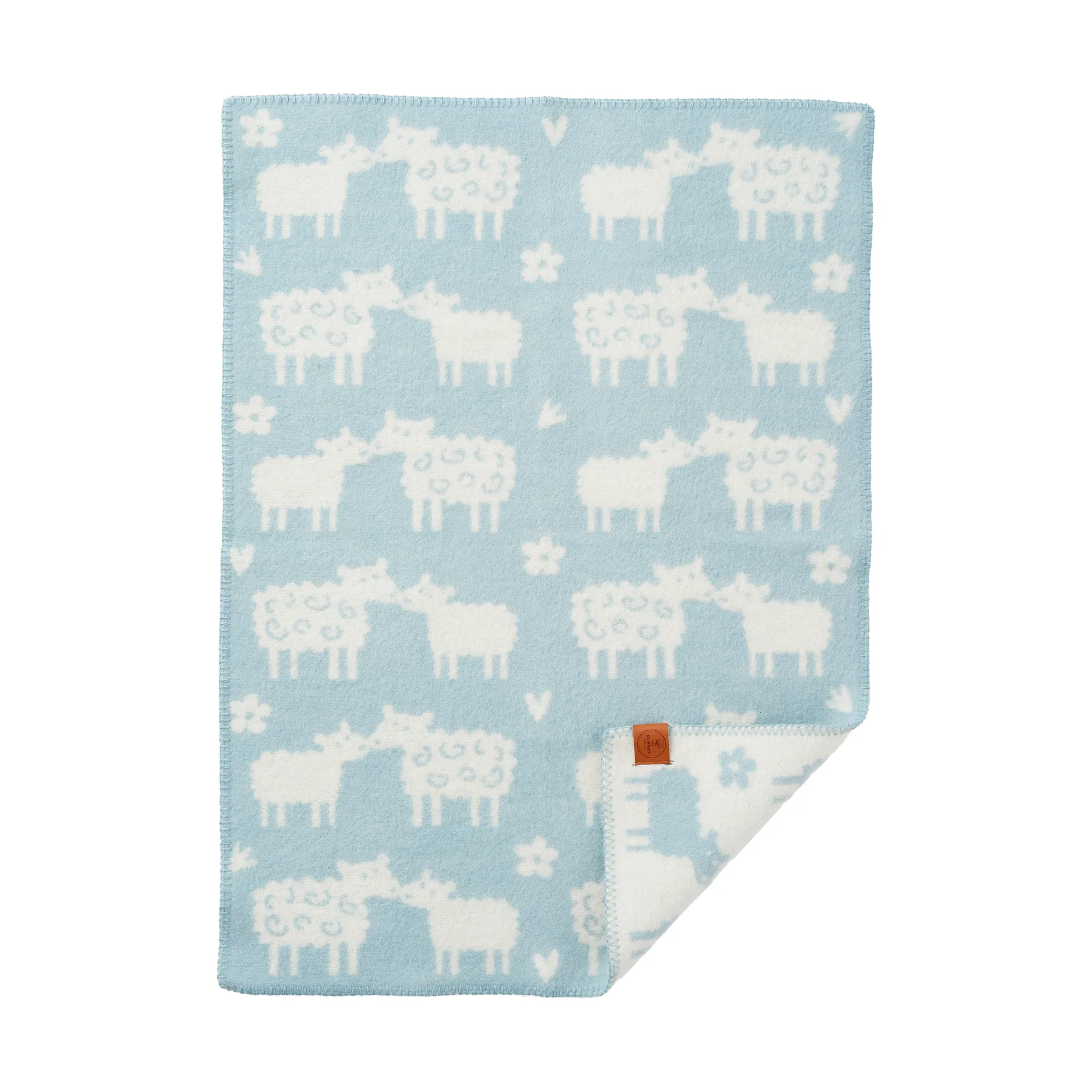 Coperta per bambini Bää lana, Azzurro chiaro, 65x90 cm Klippan Yllefabrik