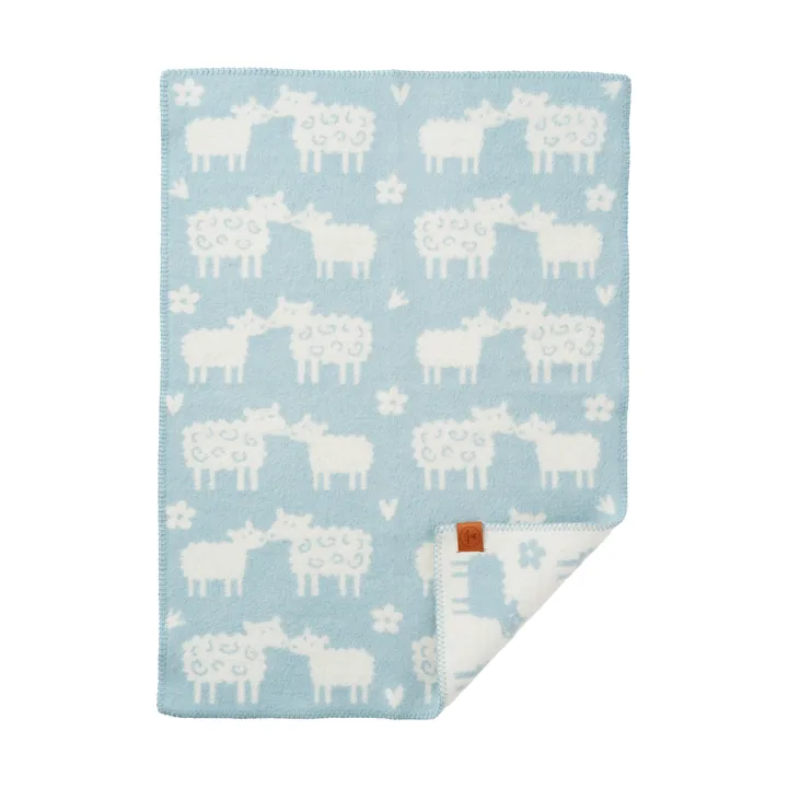 Coperta per bambini Bää lana - Azzurro chiaro, 65x90 cm - Klippan Yllefabrik