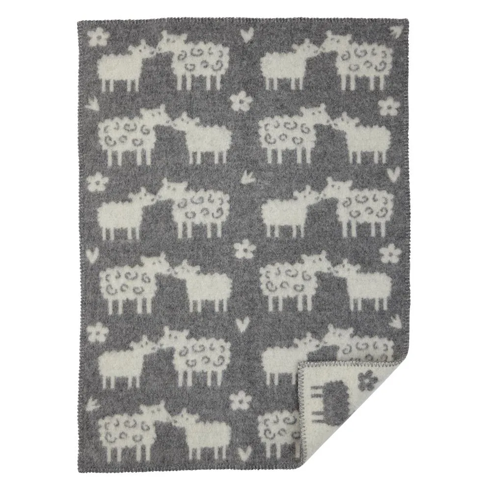Coperta per bambini Bää lana, grigio Klippan Yllefabrik